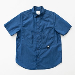 케일 나일론 쇼트 슬리브 하이커 셔츠 : Blue